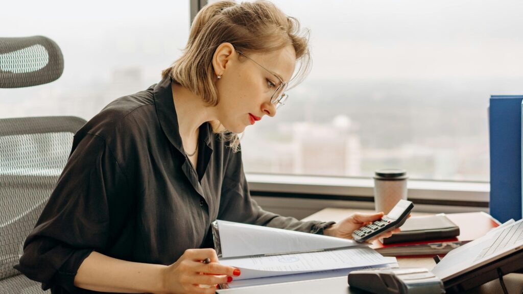 A Certified Public Accountant is working in her office